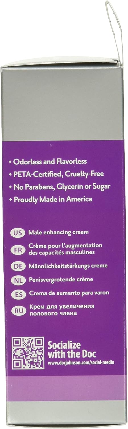 Doc Johnson Plump - Enhancing Cream For Men - Enhances Thickness and Size for Intense Pleasure - Odorless and Tasteless - Free of Glycerin - 2 Oz. (56g) - DragonVitality