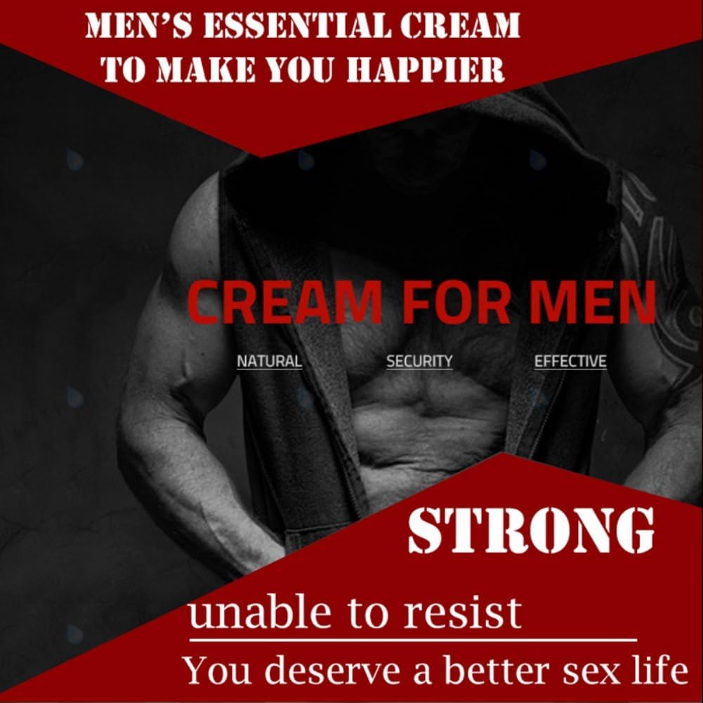 Men's Massage Cream Penis Becomes Longer Thicker Enhancement Men Energy for Care Delay Performance Boost Strength (50g) (Red) - DragonVitality