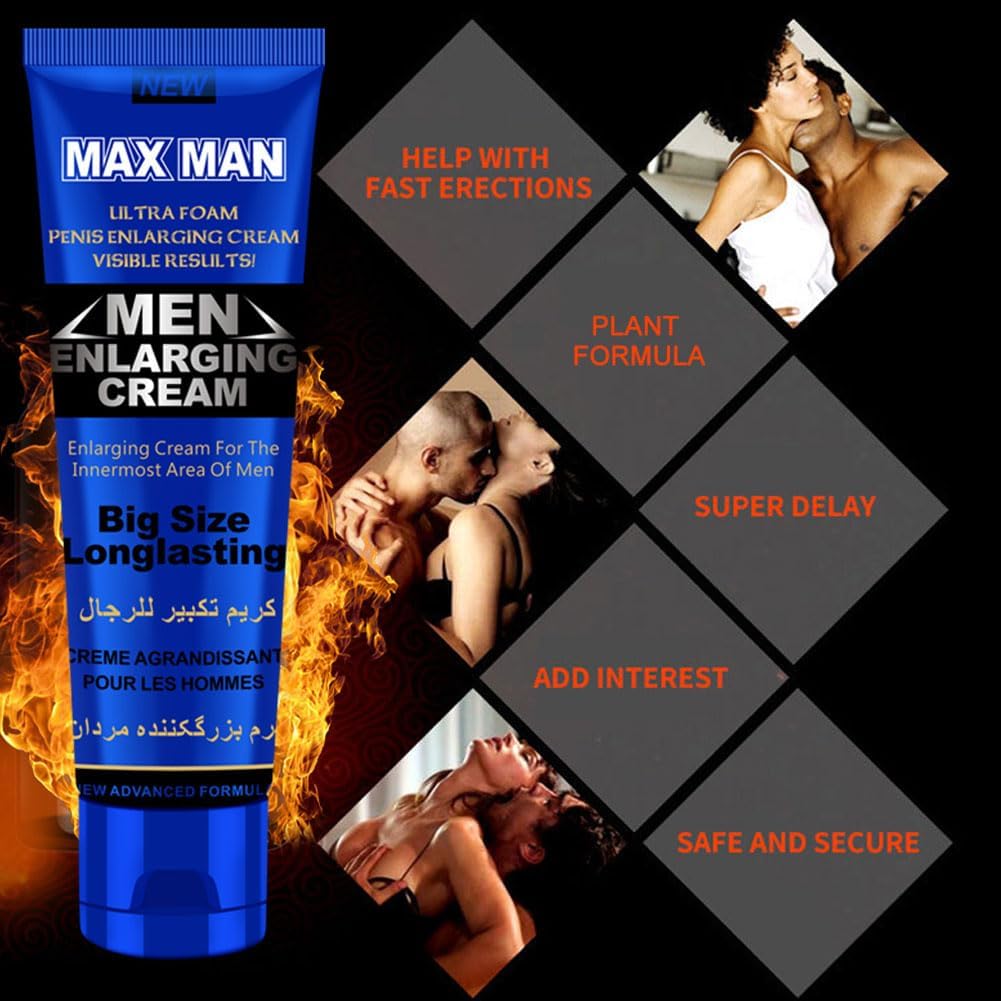 NAOLVE Men's Massage Cream, Sexual Enhancement Erection Cream, Penis Energy Massage Essential Oil, Men Massage Oil for Sex, Penis Becomes Longer Thicker,for Care Delay Performance Boost Strength-50g - DragonVitality