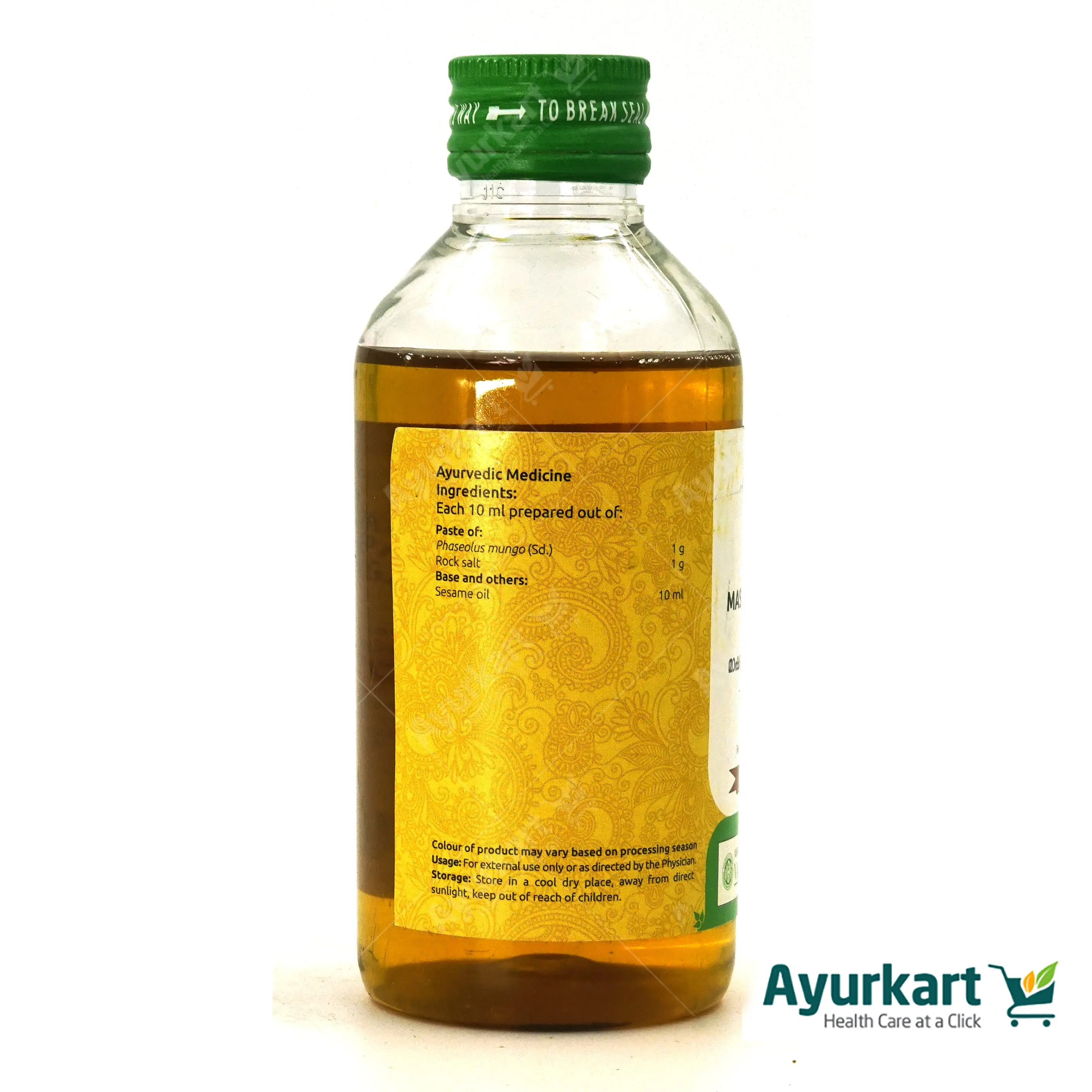 Mashasaindava Thailam - 200ML - Vaidyaratnam - DragonVitality