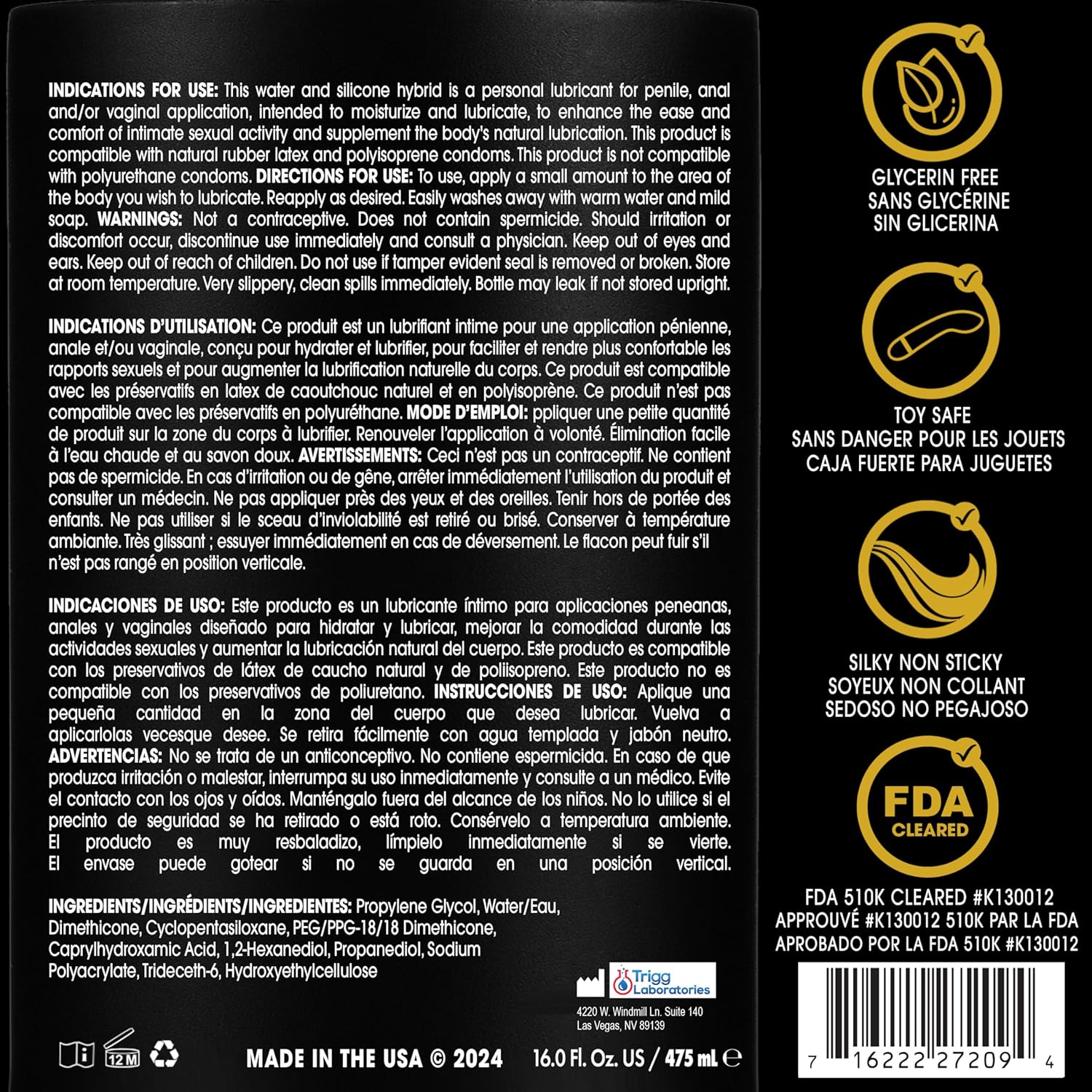 Wet Platinum Silicone-Based Personal Lubricant | Ultra Smooth, Super Slick, Hypoallergenic, Long-Lasting Performance, Waterproof Formula| Lube for Men, Women & Couples, 4.2 fl oz - DragonVitality