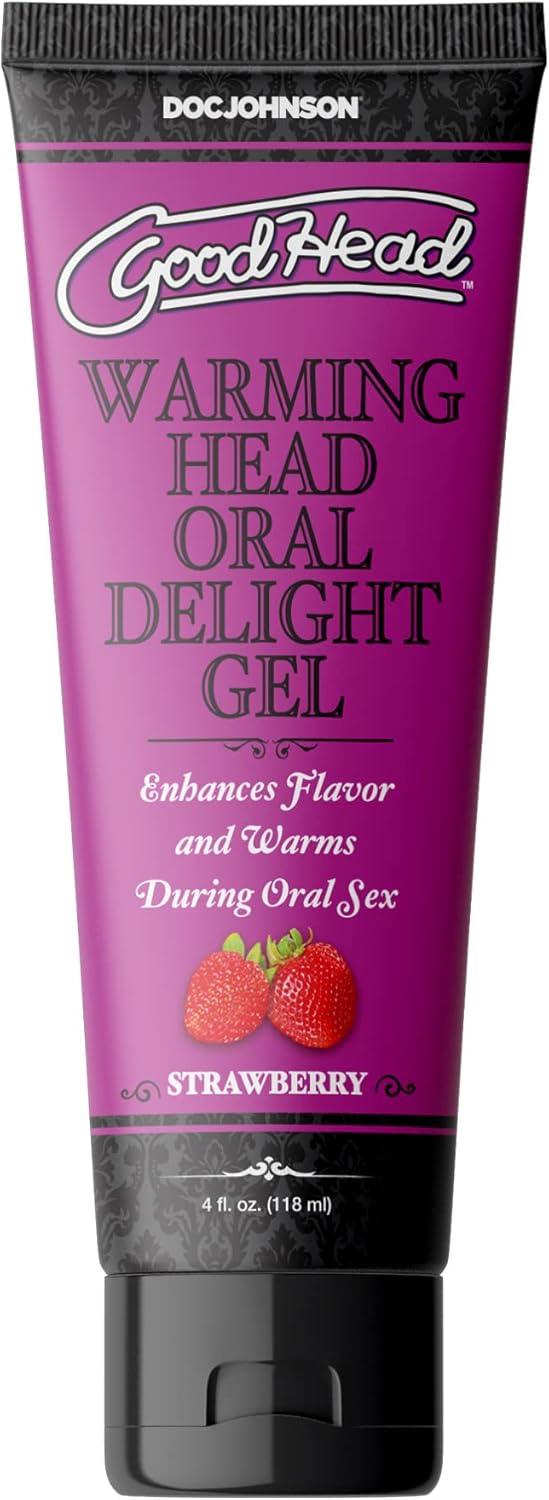 Doc Johnson GoodHead - Warming Oral Delight Gel - Strawberry - 4 fl. oz. (118 ml) - DragonVitality
