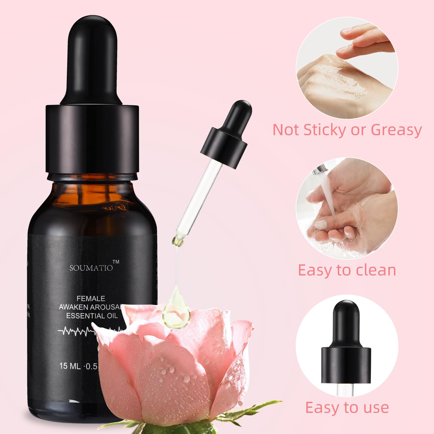 SOUMATIO Female Awaken Arousal Oil, Natural Organic formula with Stimulating Tingling Sensation, Enhances Intimate Experiences for Women - DragonVitality