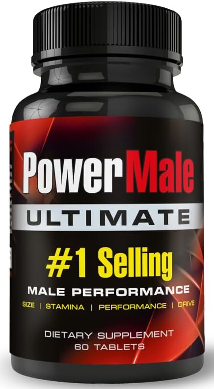 PowerMale Ultimate - #1 Enhancing Pills for Men - Enlargement Pills, Add Size, Strength, Stamina, Performance - DragonVitality