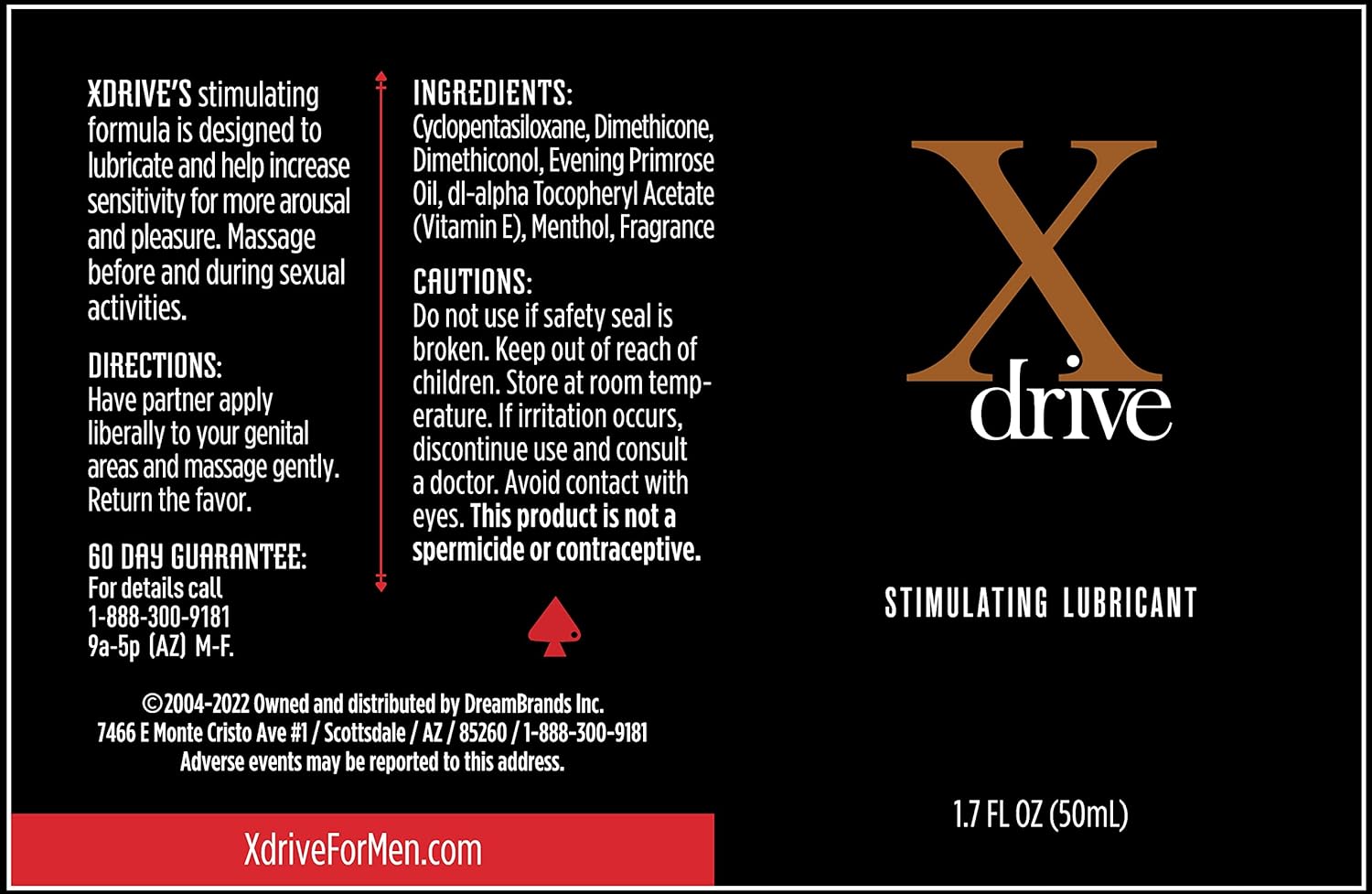 Xdrive’s The Moment Stimulating Personal Gel for Men, Male Enhancing Silicone-Based, Personal Gel for Sex - DreamBrands 1.7 fl oz - DragonVitality
