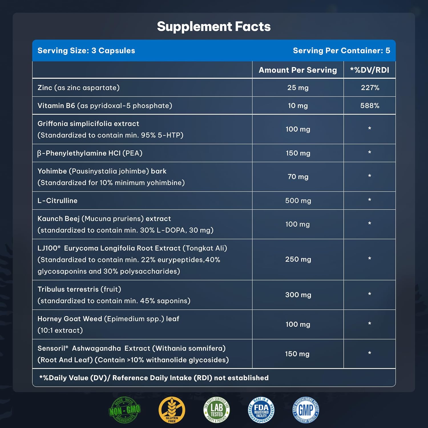 Herbal Supplement Sex Pills for Men – Last Longer in Bed and Enhance Erection Sensitivity – Includes Lab-Tested LJ100 Tongkat Ali & Sensoril Ashwagandha – 30 Doses for Men Aged 25-60 – Falcon Power - DragonVitality