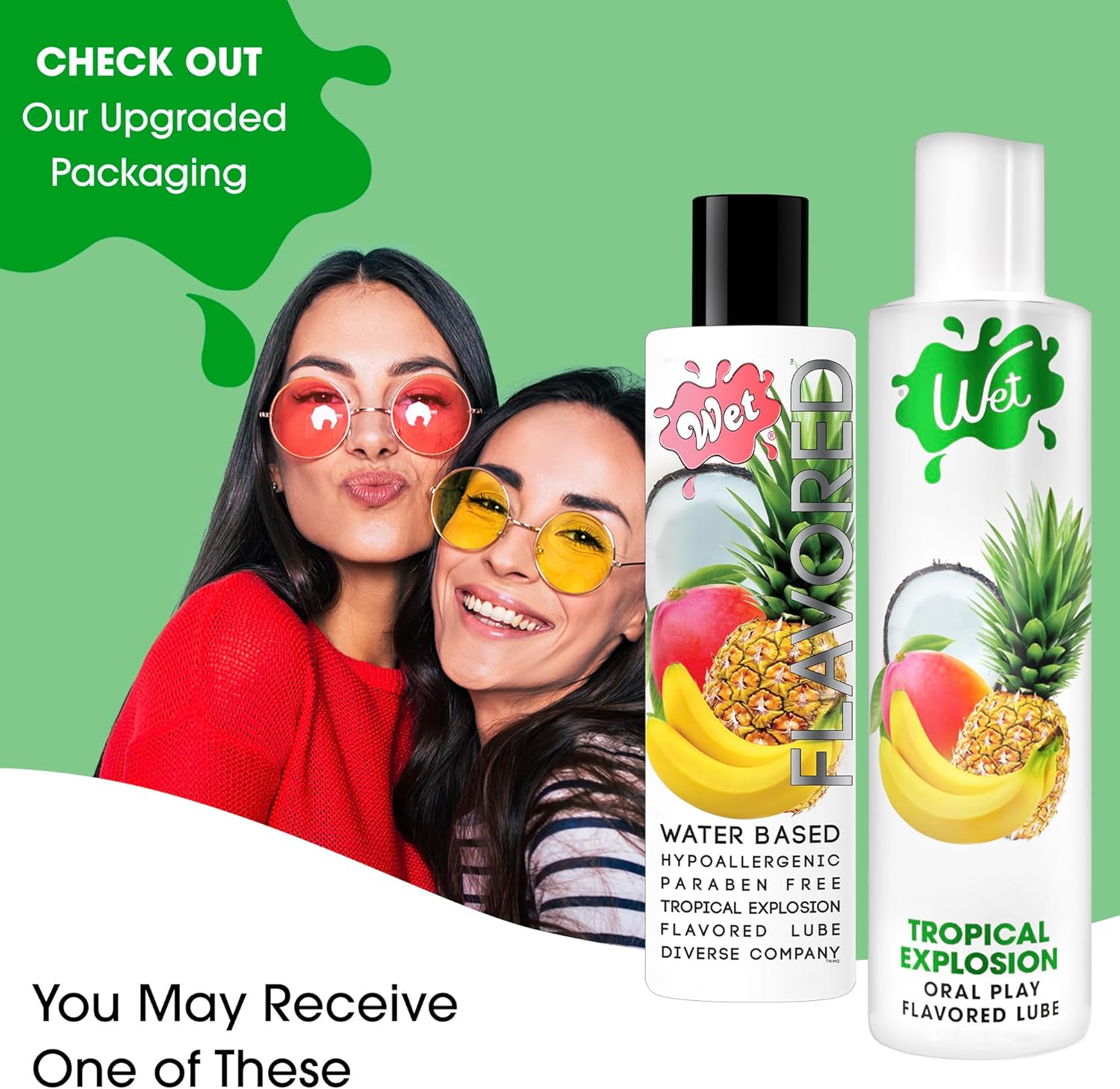 Wet Sexy Strawberry Premium Flavored Edible Lube for Men, Women and Couples | Long-Lasting, Condom Safe, Sugar Free, 9 fl oz - DragonVitality