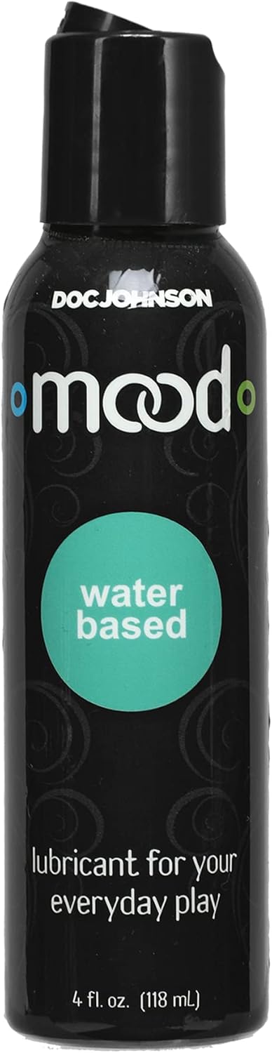 Doc Johnson Mood - Water-Based Lube - Easy to Wash Off Toys and Body Parts - Compatible With All Condoms and Toys - 4 fl oz (118 ml) - DragonVitality