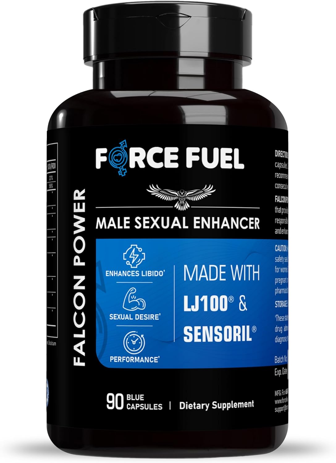 Herbal Supplement Sex Pills for Men – Last Longer in Bed and Enhance Erection Sensitivity – Includes Lab-Tested LJ100 Tongkat Ali & Sensoril Ashwagandha – 30 Doses for Men Aged 25-60 – Falcon Power - DragonVitality