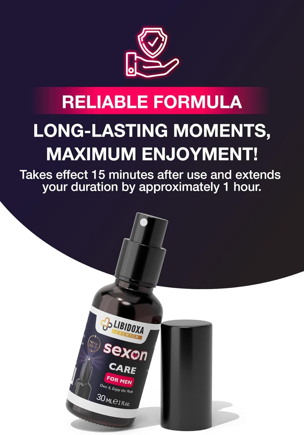 SEXON Desensitizing for Delay Spray, Big Size(30 Ml) Male Climax Control Spray Gentle Non-irritating and No Odor, Sexual Enhancer Numbing Spray for Men Last Longer in Bed Prolong Climax for Man - DragonVitality