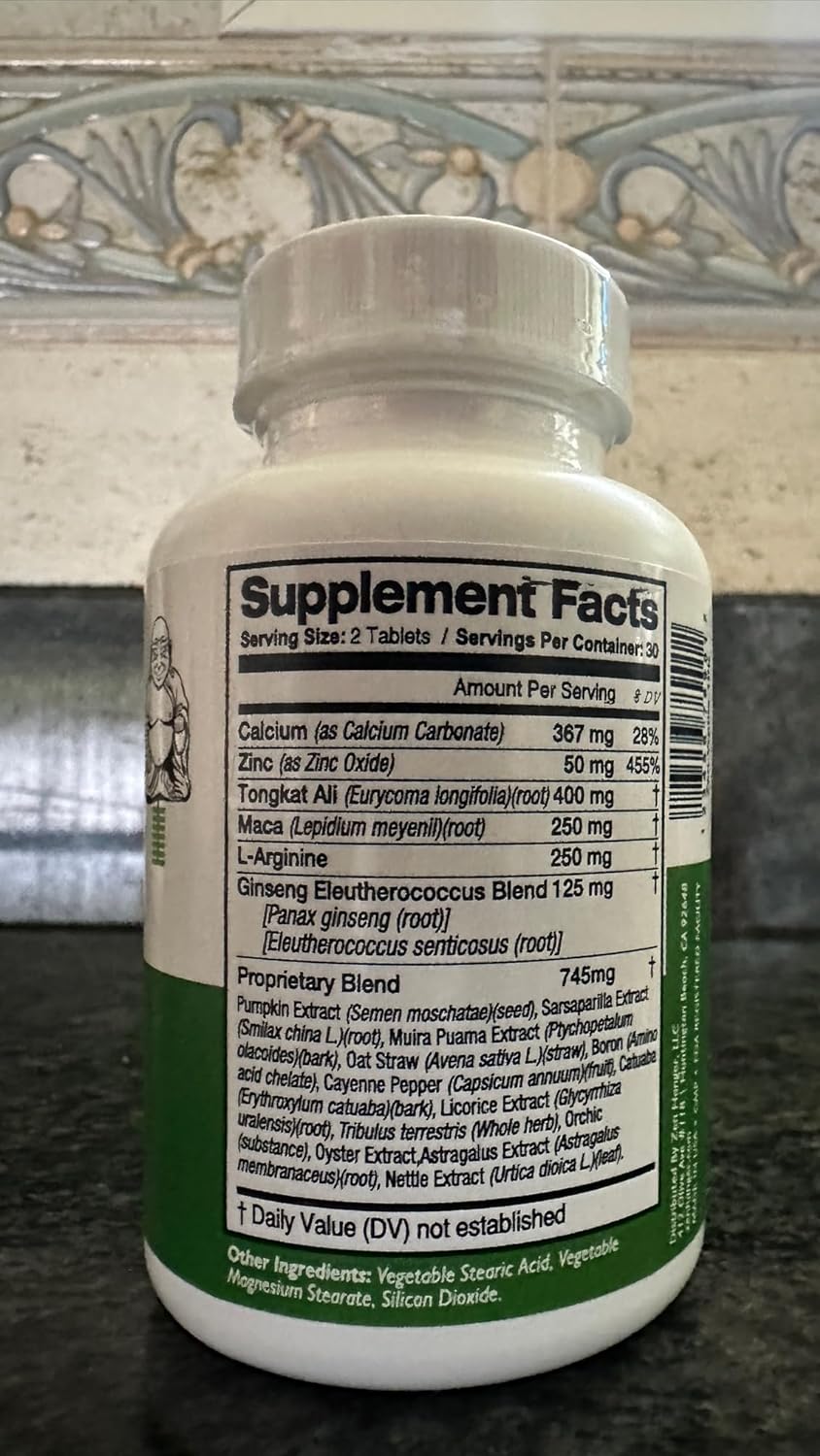 Zen Hanger Male Size Enhancement Pills (60 Count/Bottle, 2 Bottles) - Mens Supplement for Volume & Recovery After Enlargement Exercises - Penis Girth & Enlargement Pills - DragonVitality