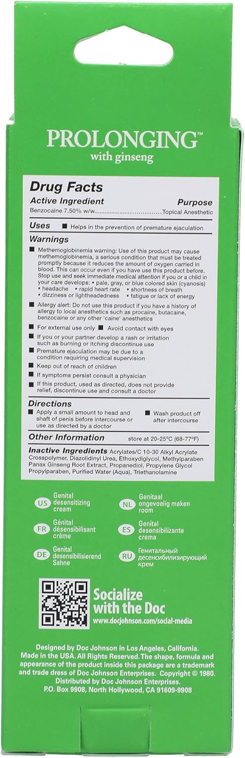 Doc Johnson Plump - Enhancing Cream For Men - Enhances Thickness and Size for Intense Pleasure - Odorless and Tasteless - Free of Glycerin - 2 Oz. (56g) - DragonVitality
