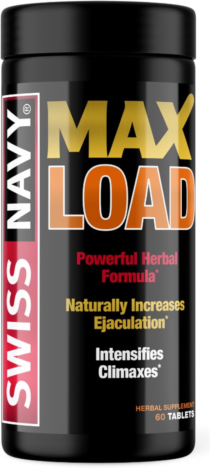 Swiss Navy MAX LOAD - 60 Tablets - Helps Support Optimum Sperm Health & Ejaculation Volume - Stimulant Free - DragonVitality
