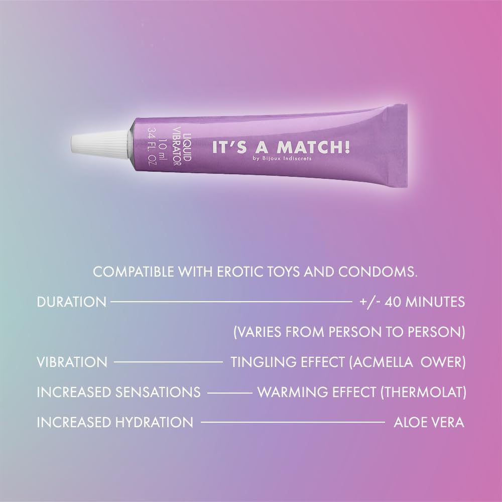 Bijoux Indiscrets Clitherapy Liquid Vibrator - A Match Liquid Vibrator - Sexy Vibe - Hot Liquid Vibrator - Clitoral Balm Designed to Enhance a Woman's Sexual Sensations - Tingling Arousal Balm - DragonVitality