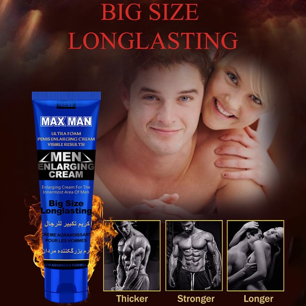 NAOLVE Men's Massage Cream, Sexual Enhancement Erection Cream, Penis Energy Massage Essential Oil, Men Massage Oil for Sex, Penis Becomes Longer Thicker,for Care Delay Performance Boost Strength-50g - DragonVitality