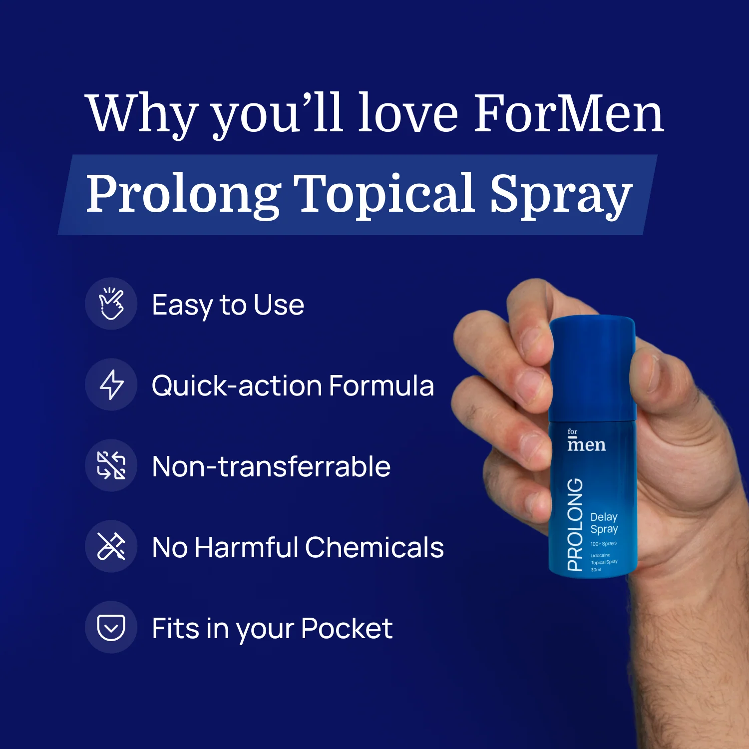 Prolong Delay Spray for Men – Long Lasting Performance Spray (30 ml) - DragonVitality