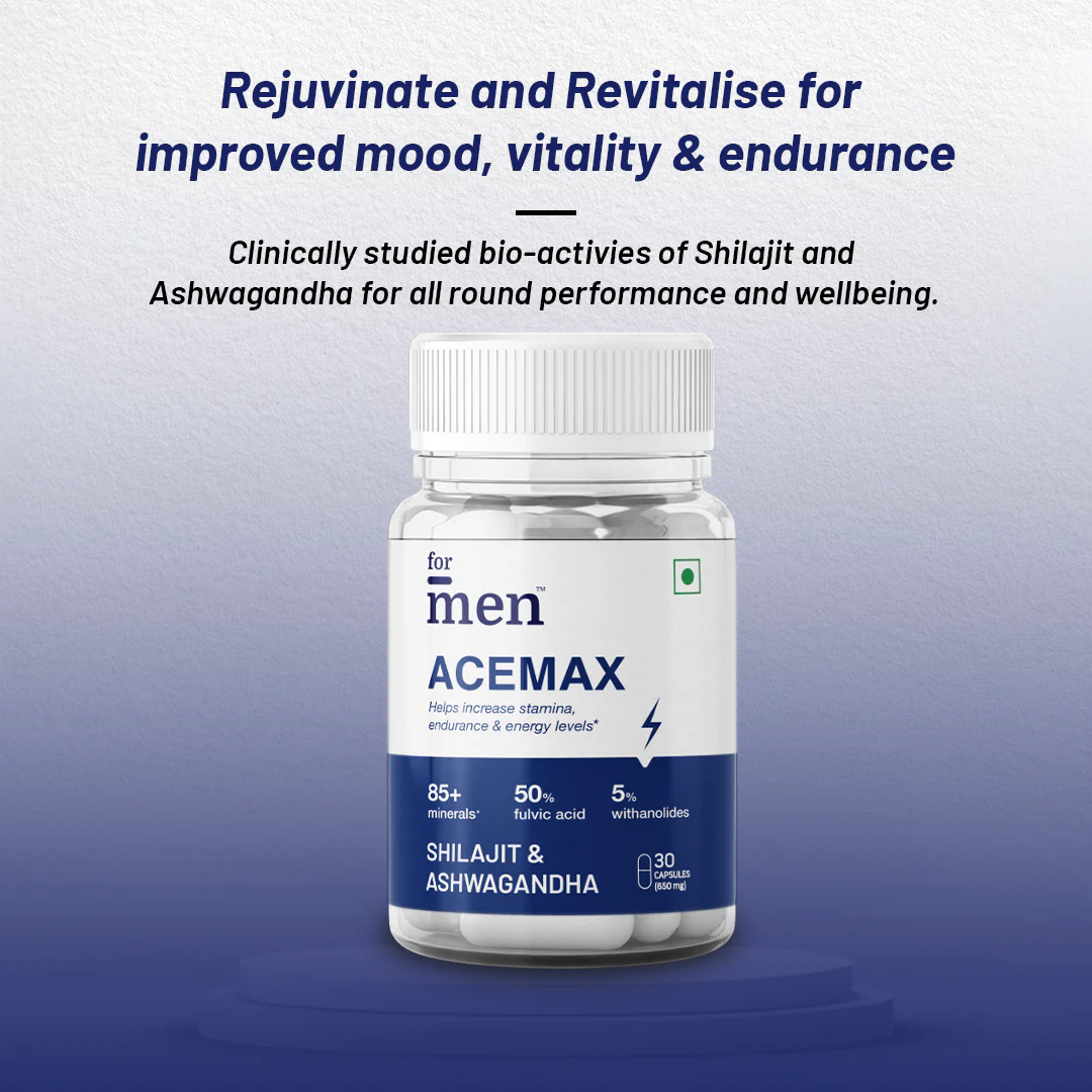 AceMax Shilajit & Ashwagandha Capsules for Men - DragonVitality