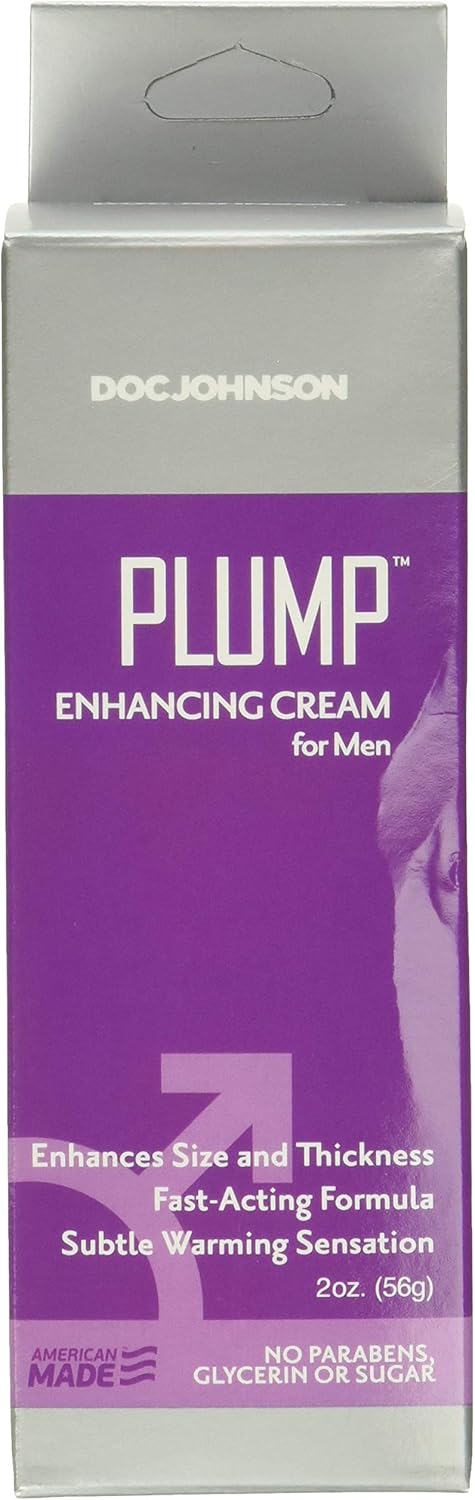 Doc Johnson Plump - Enhancing Cream For Men - Enhances Thickness and Size for Intense Pleasure - Odorless and Tasteless - Free of Glycerin - 2 Oz. (56g) - DragonVitality