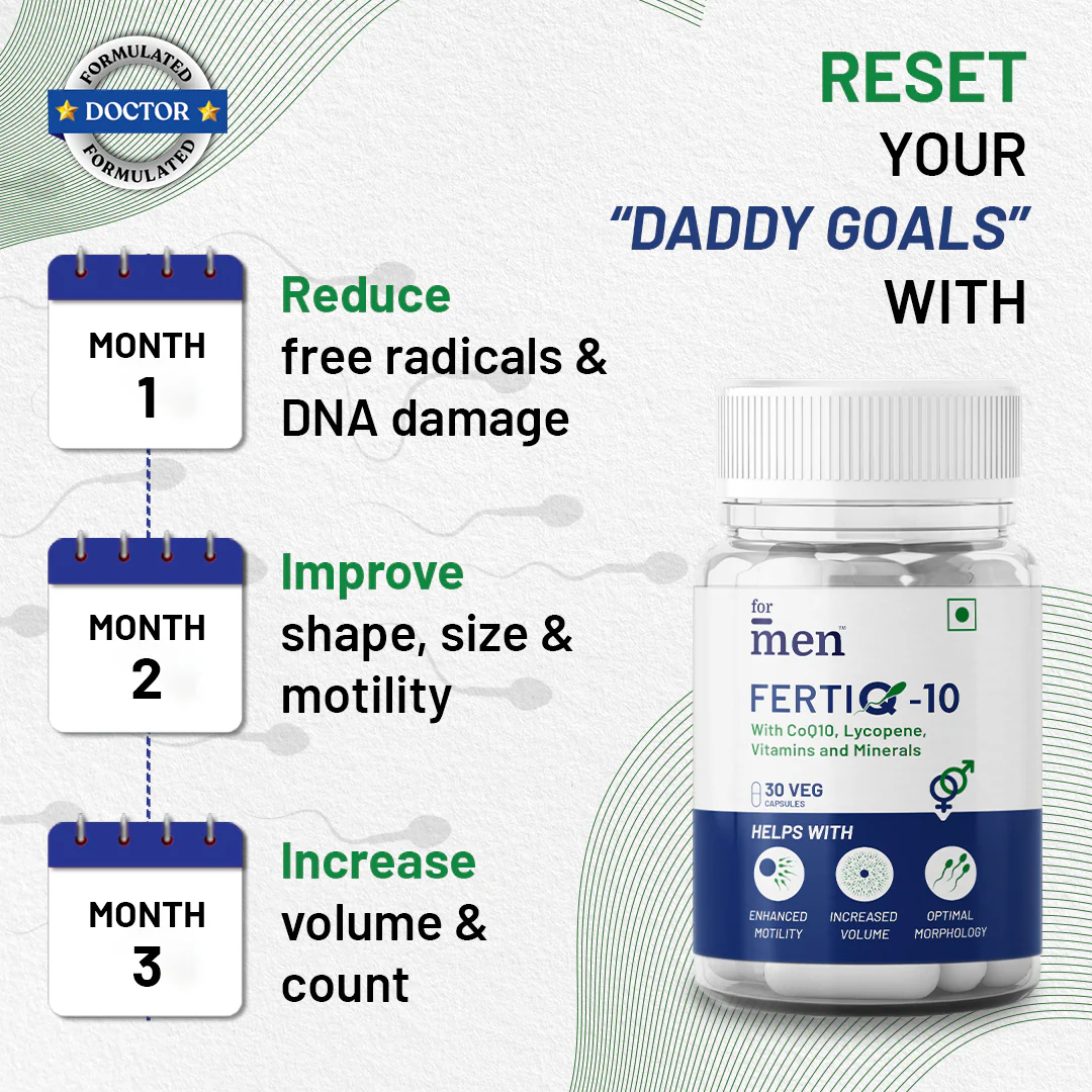 FERTIQ-10 Male Fertility Capsules – CoQ10, Lycopene & Antioxidants - DragonVitality