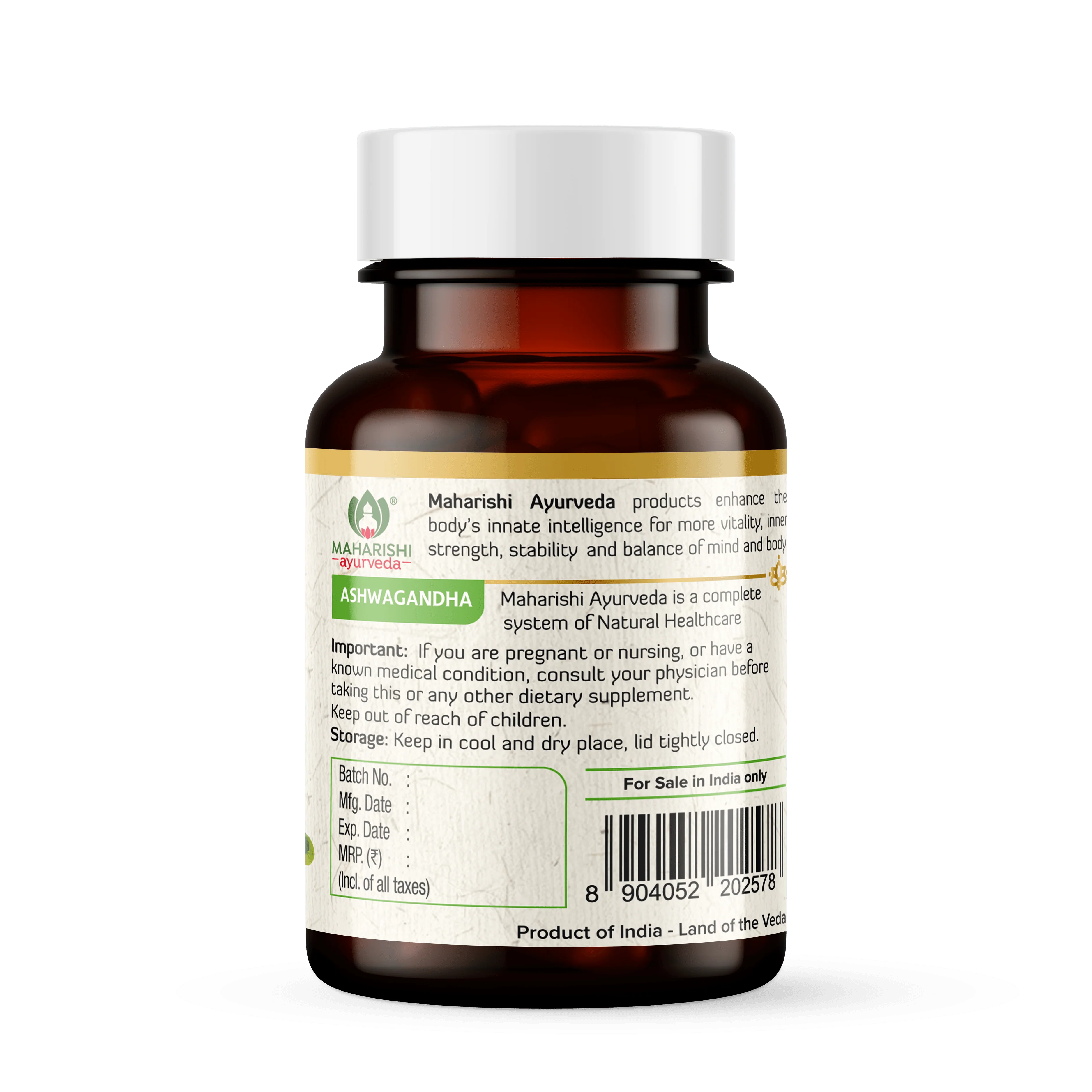 Organic Ashwagandha Tablets For boosting strength and relieving stress