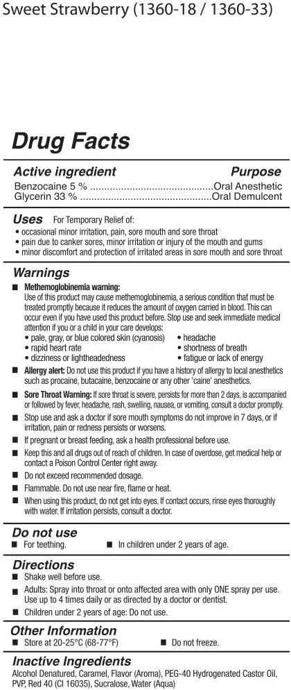 Doc Johnson GoodHead - Deep Throat Spray - Numbs Throat - Relaxes Gag Reflex - Sweet Strawberry - 2 fl. oz.(59 ml) - DragonVitality