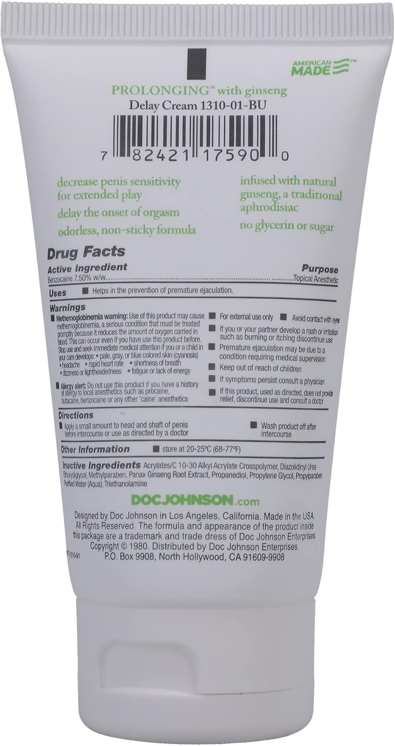 Doc Johnson Plump - Enhancing Cream For Men - Enhances Thickness and Size for Intense Pleasure - Odorless and Tasteless - Free of Glycerin - 2 Oz. (56g) - DragonVitality
