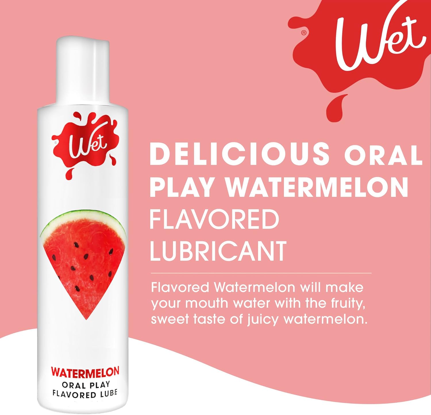 Wet Sexy Strawberry Premium Flavored Edible Lube for Men, Women and Couples | Long-Lasting, Condom Safe, Sugar Free, 9 fl oz - DragonVitality