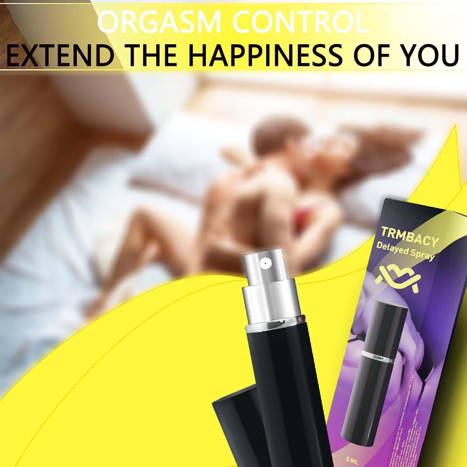 Trmbacy - Men Enhancers - Desensitizing Delay Spray for Men clinically Proven to Help You Last Longer in Bed - Delay and Enhance Pleasure - Delay Sprayer-5ml (Yellow)… - DragonVitality