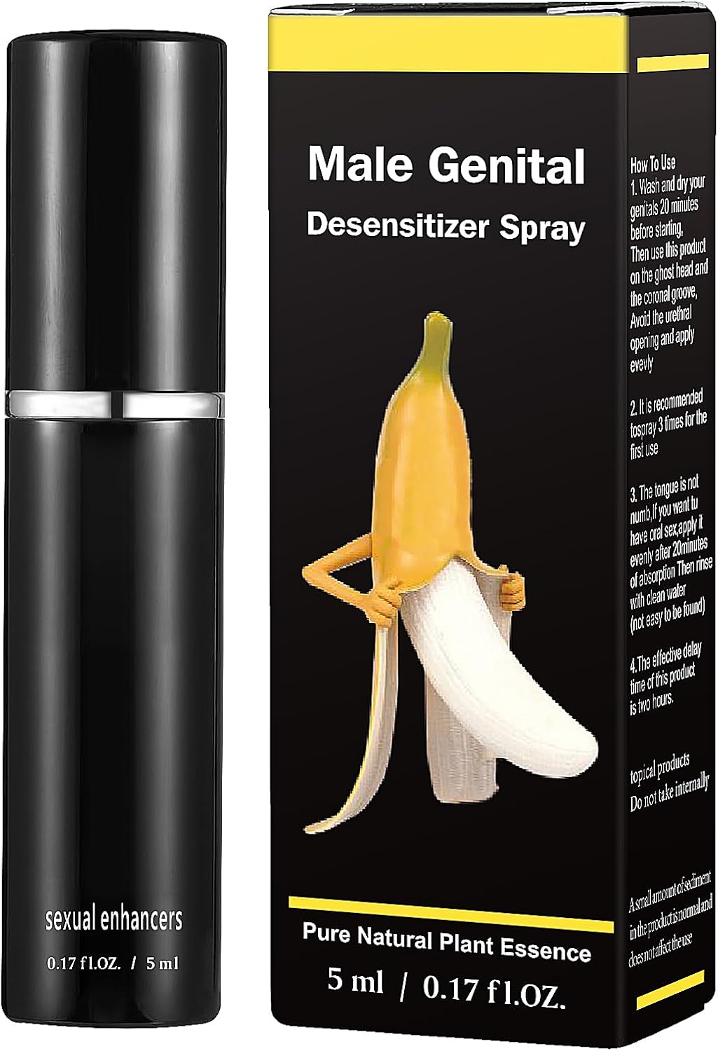 Delay Spray Sexual Enhancer for - Men to Last Longer in Bed, Effectively Extends Men's Time and Enhances Comfort ,0.17 fl oz 50 Pumps - DragonVitality