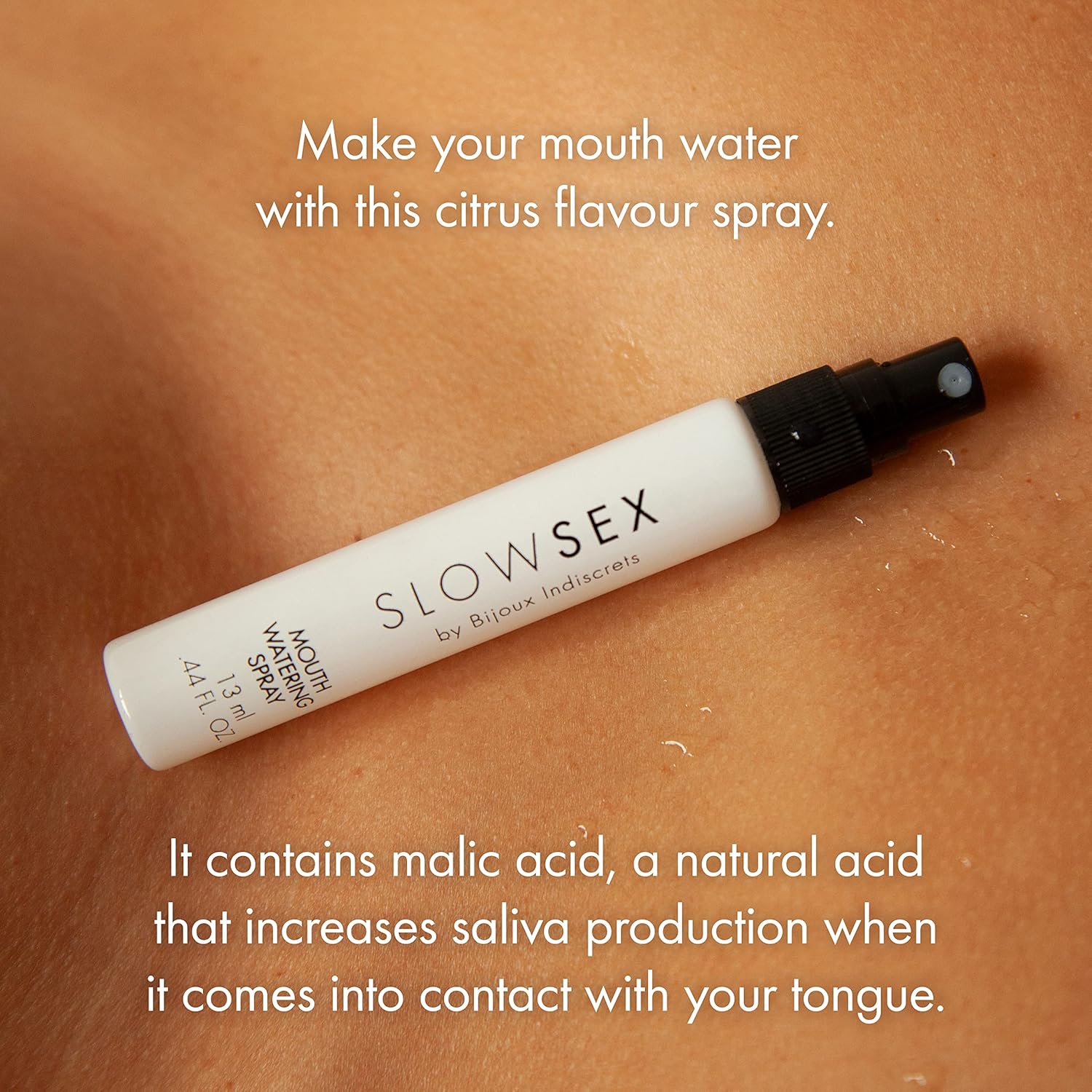 Bijoux Indiscrets Slow Sex Line Mouthwatering Spray - Premium Dry Mouth Solution and Deep Throat Spray for Adults - Sex Mouth Spray for Oral Play - Ultimate Oral Best Dry Mouth Treatment - 0.44fl oz - DragonVitality