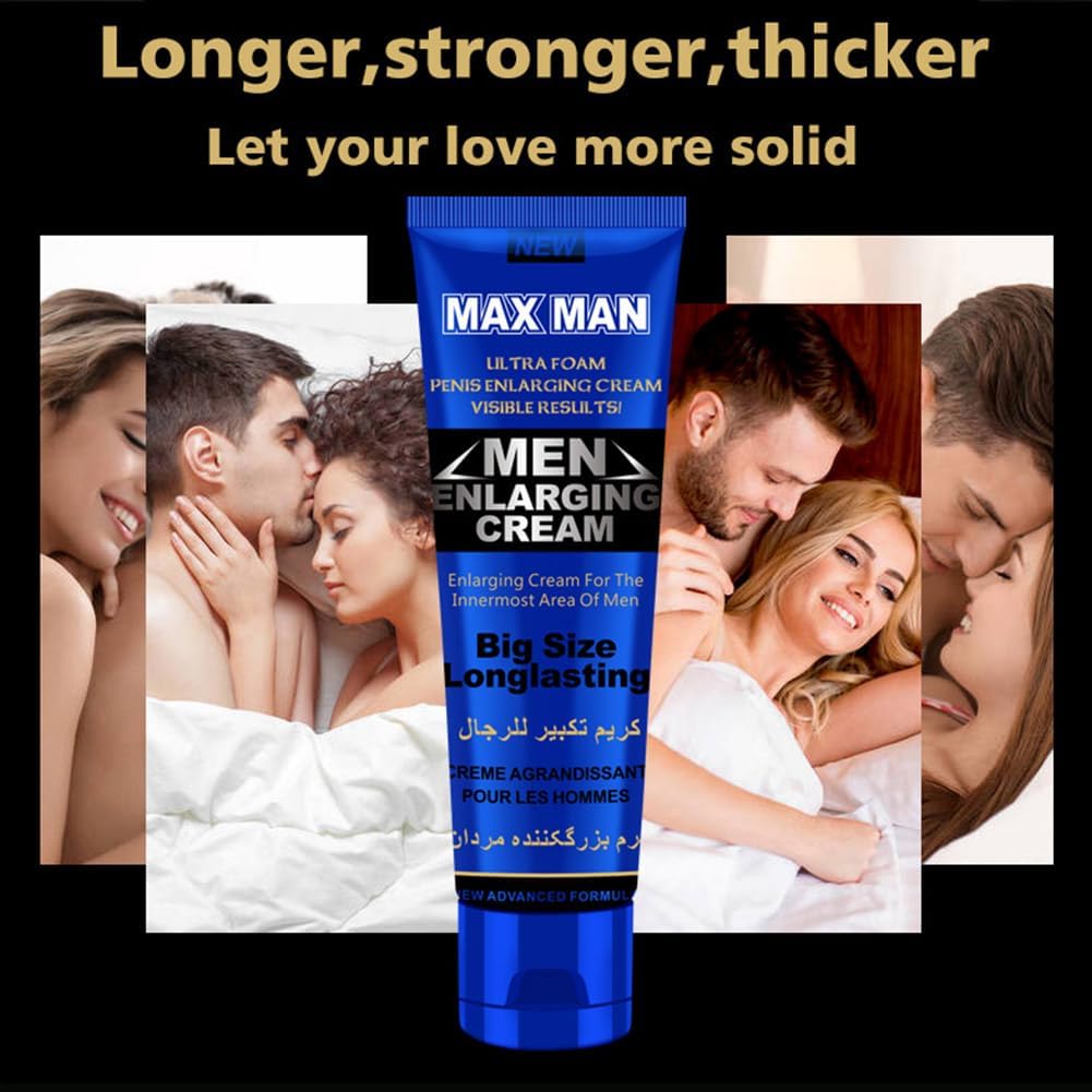 NAOLVE Men's Massage Cream, Sexual Enhancement Erection Cream, Penis Energy Massage Essential Oil, Men Massage Oil for Sex, Penis Becomes Longer Thicker,for Care Delay Performance Boost Strength-50g - DragonVitality