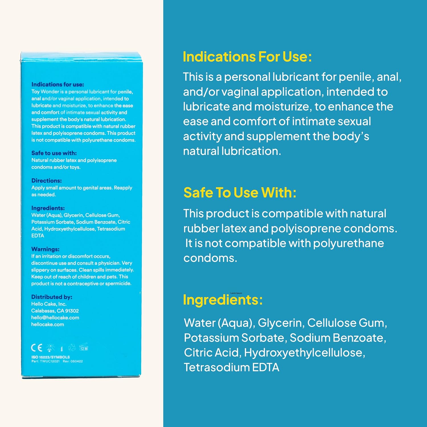 Hello Cake Tush Cush, Silicone and Water-Based Personal Lubricant, Formulated for Anal Use, Hybrid Lube for Men, Women, and Couples, 3.3 fl oz - DragonVitality