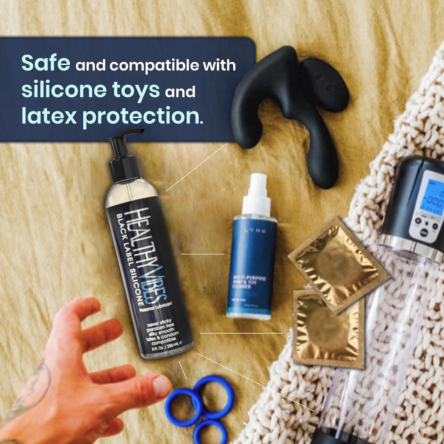 Black Label Silicone Based Personal Lubricant- Lasts Long & Easy to Clean, Water Resistant Lube, Lubricant for Privacy Safe for Most Skin Types- 8 oz - DragonVitality