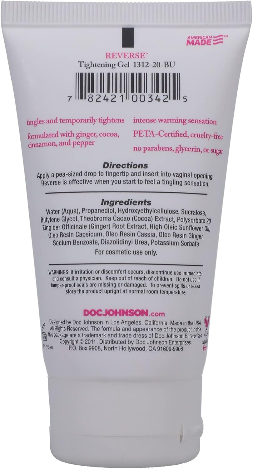 Doc Johnson Reverse, Tightening Gel for Women, 2 Oz, Reverse Tightening Gel (without box) - DragonVitality