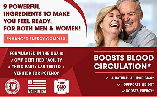 Horny Goat Weed Extract with Maca, Tribulus, L-Arginine, Ginseng - Enhance Energy & Performance for Men & Women - Boost Libido, Stamina & Sexual Health - 1000 mg Epimedium with Icariins Supplement - DragonVitality