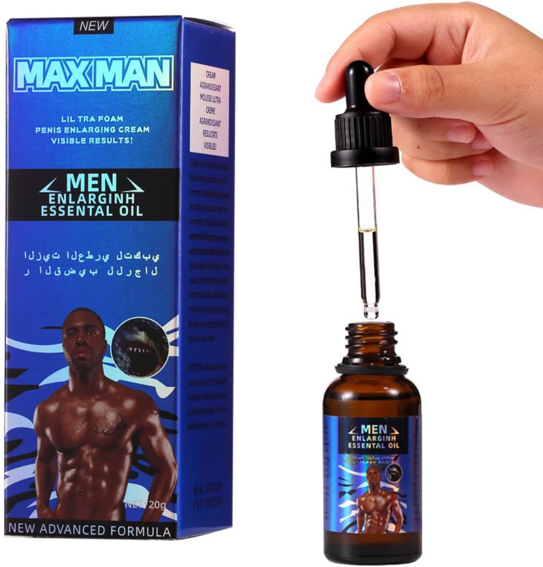 Men Massage Essential Oil Sexual Enhancement ErectionEssential Energy for Care Delay Performance Boost Strength(MAX Man) - DragonVitality