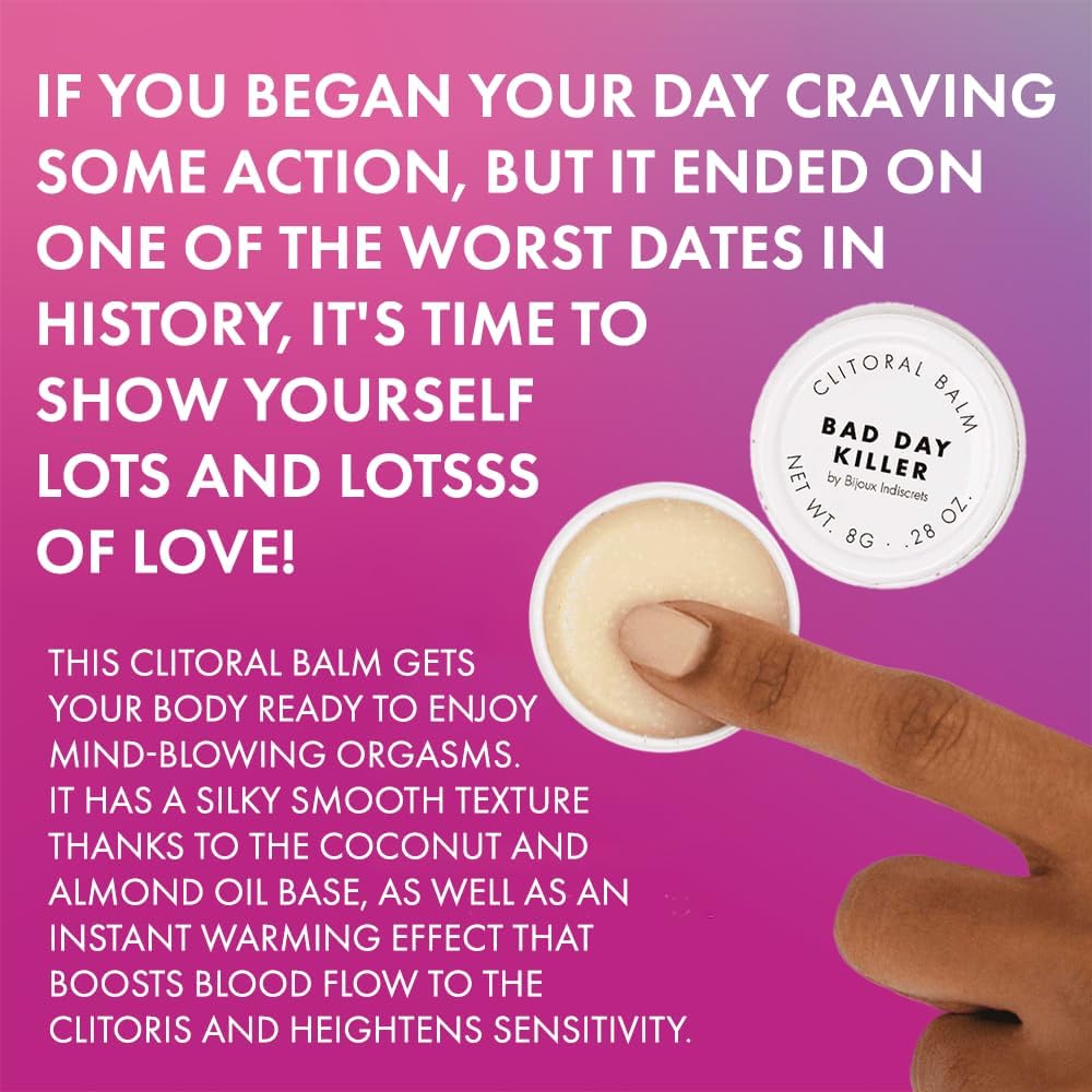 Bijoux Indiscrets Bad Day Killer Clitoral Balm - Compatible with Erotic Toys - Sex Balm for Women - Female Arousal Enhancement - Sexual Stimulant for Women - Clitoral Balm for Intense Orgasms - DragonVitality