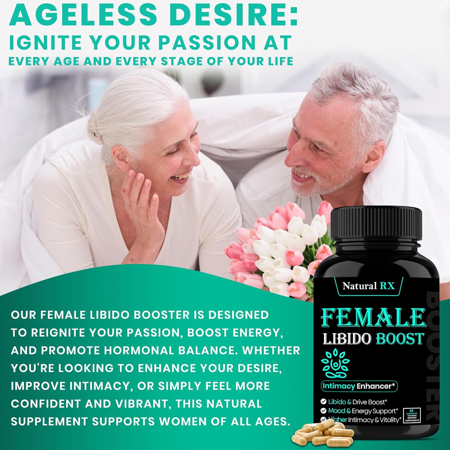 Fast Acting Female Libido Booster | Female Enhancement, Long Lasting, Hormonal Balance | High Intimacy, Increases Drive and Mood with Maca Root, Ginseng, Tribulus, Gingko| Non GMO USA Made 60 Capsules - DragonVitality