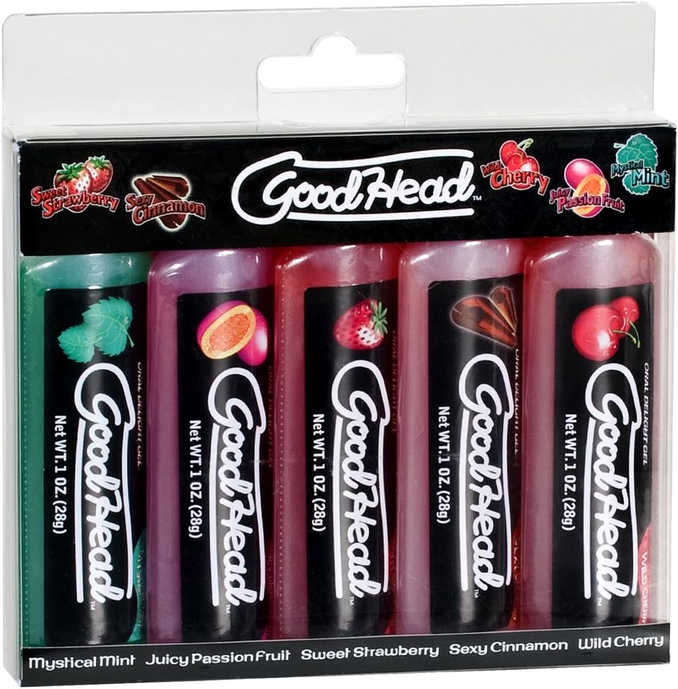 Doc Johnson Goodhead, Assorted Flavors, 5 ct, White, 5 X 1 oz. (5 X 28 g) (1360-11-AM) - DragonVitality