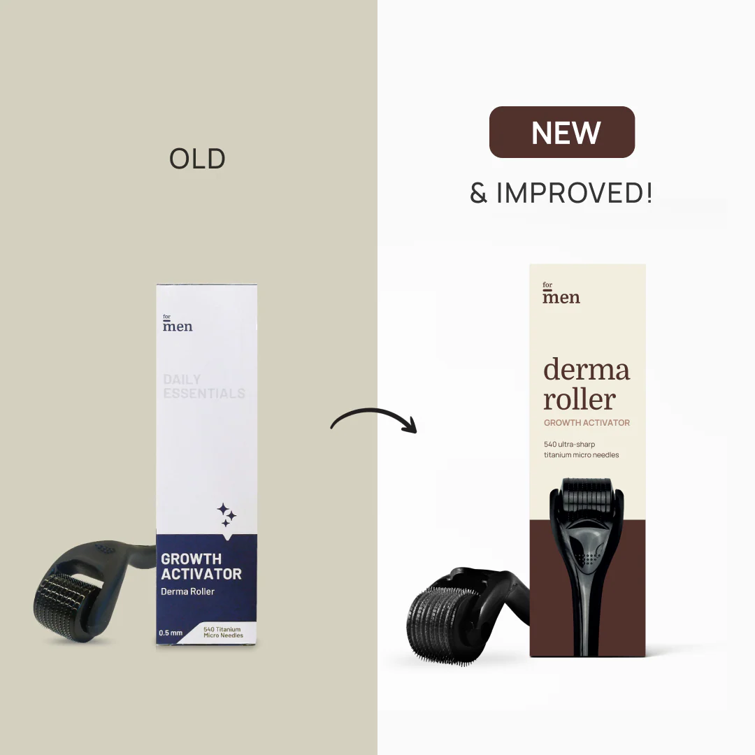 Derma Roller for Hair Growth – 540 Titanium Needles for Scalp & Beard