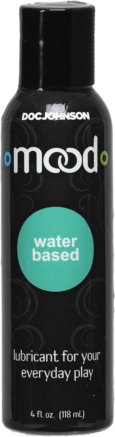 Doc Johnson Mood - Water-Based Lube - Easy to Wash Off Toys and Body Parts - Compatible With All Condoms and Toys - 4 fl oz (118 ml) - DragonVitality