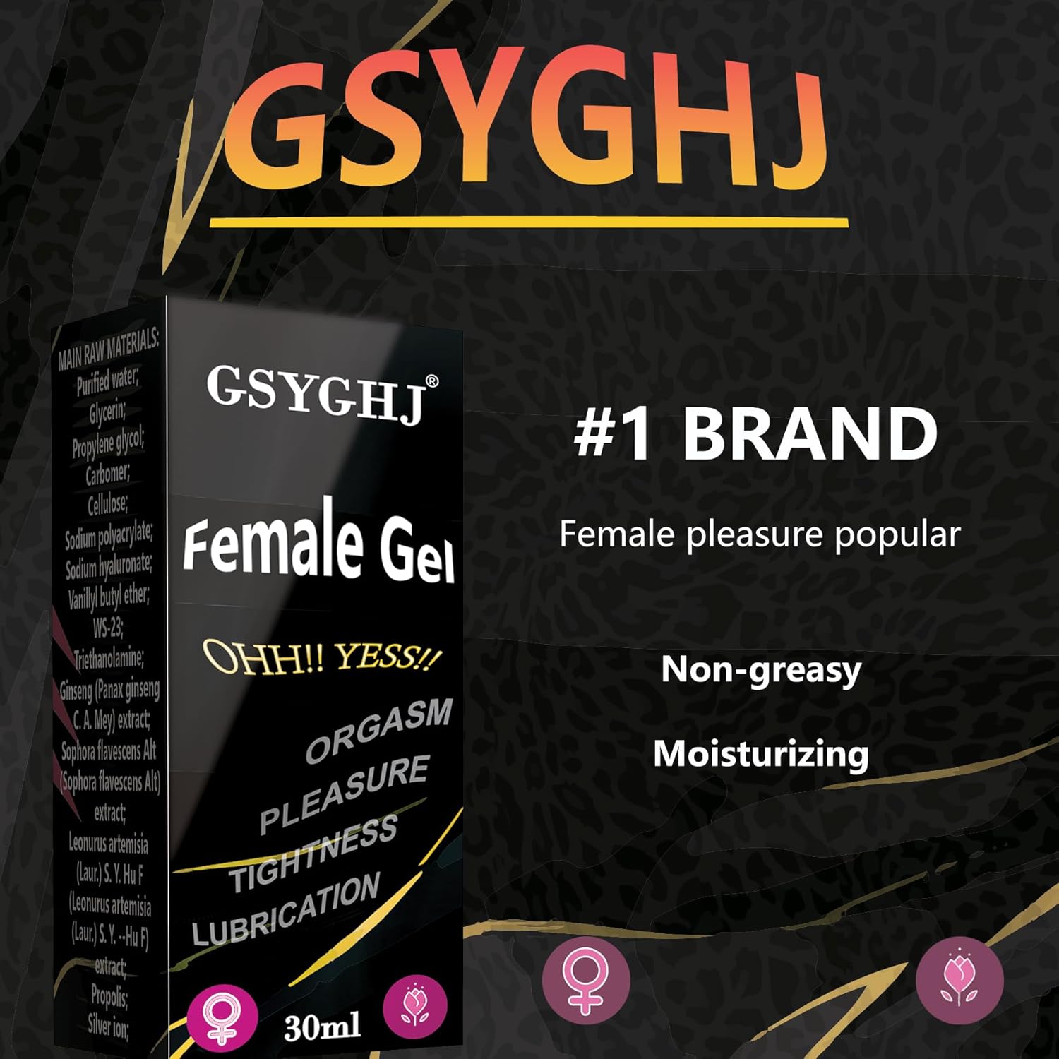 GSYGHJ Adult Toy Friendly Female Pleasure Gel, Arousal Stimulant for Women, Couples Massage Enhancer, Tingling Cooling & Warming, Hormone & Paraben Free (Sophora flavesifera) - DragonVitality