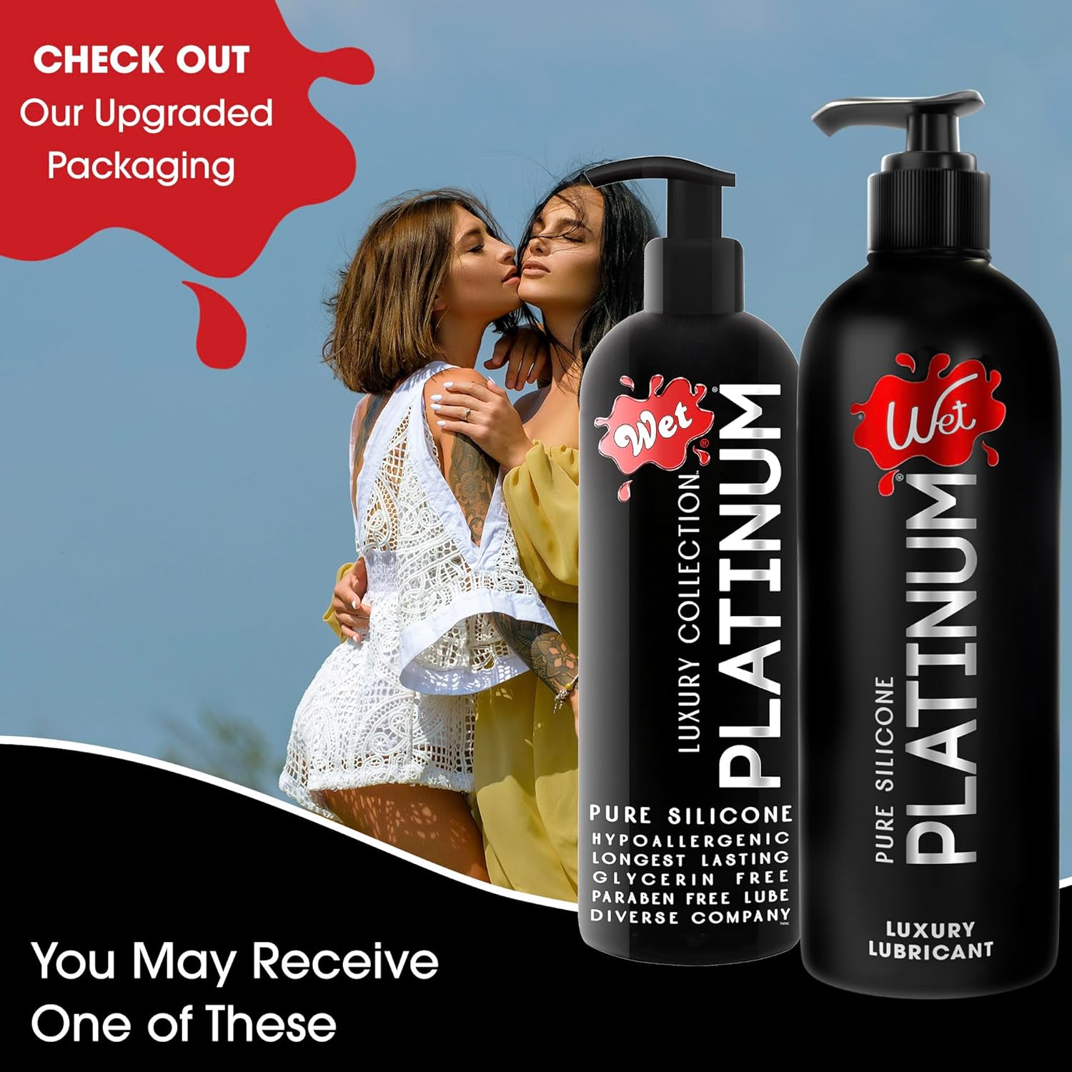 Wet Platinum Silicone-Based Personal Lubricant | Ultra Smooth, Super Slick, Hypoallergenic, Long-Lasting Performance, Waterproof Formula| Lube for Men, Women & Couples, 4.2 fl oz - DragonVitality