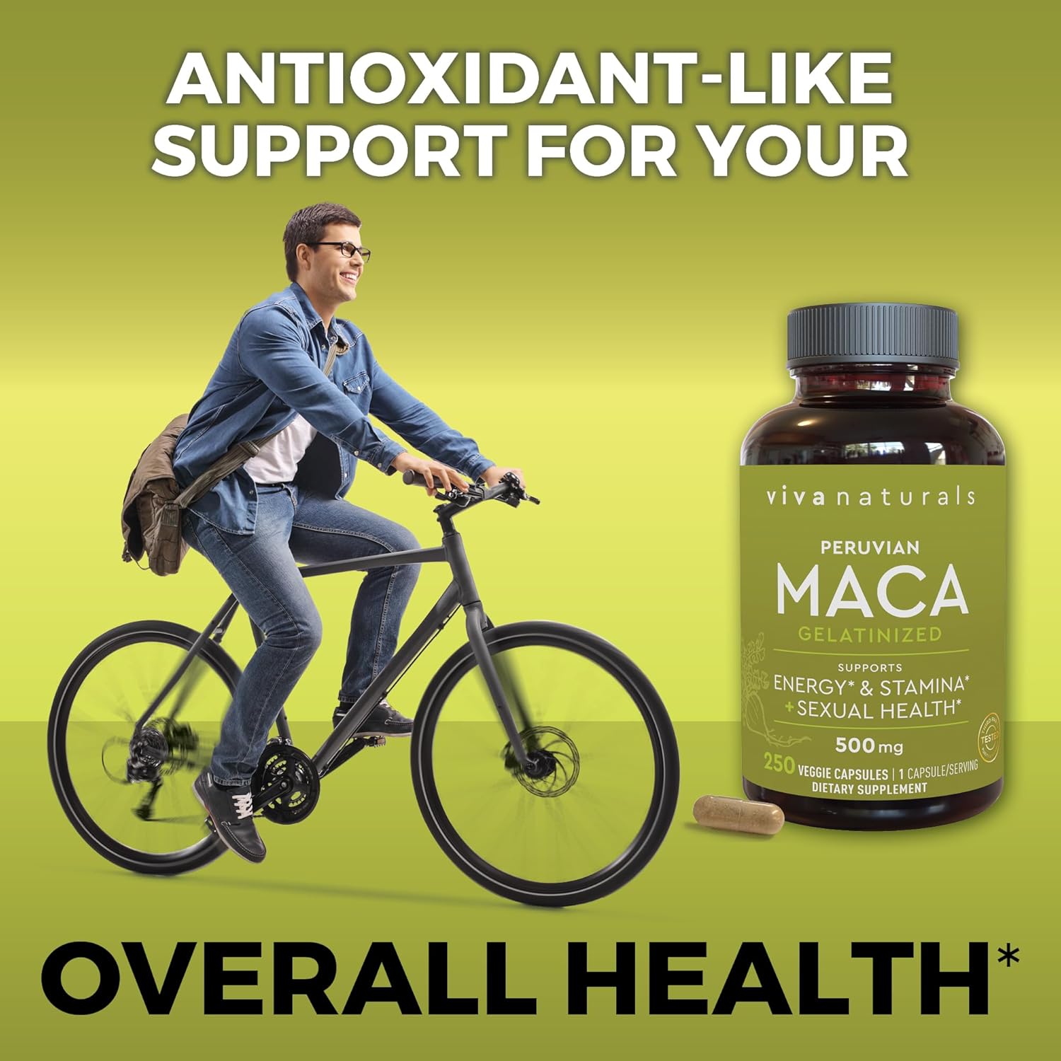 Peruvian Maca Root Supplement for Women & Men, 500mg - Traditionally Used to Support Sexual Well-Being, Stamina & Endurance - 250 Yellow Maca Root Powder Capsules - DragonVitality