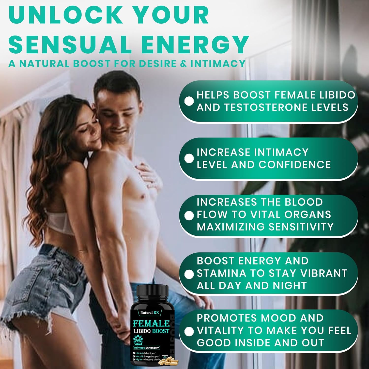Fast Acting Female Libido Booster | Female Enhancement, Long Lasting, Hormonal Balance | High Intimacy, Increases Drive and Mood with Maca Root, Ginseng, Tribulus, Gingko| Non GMO USA Made 60 Capsules - DragonVitality