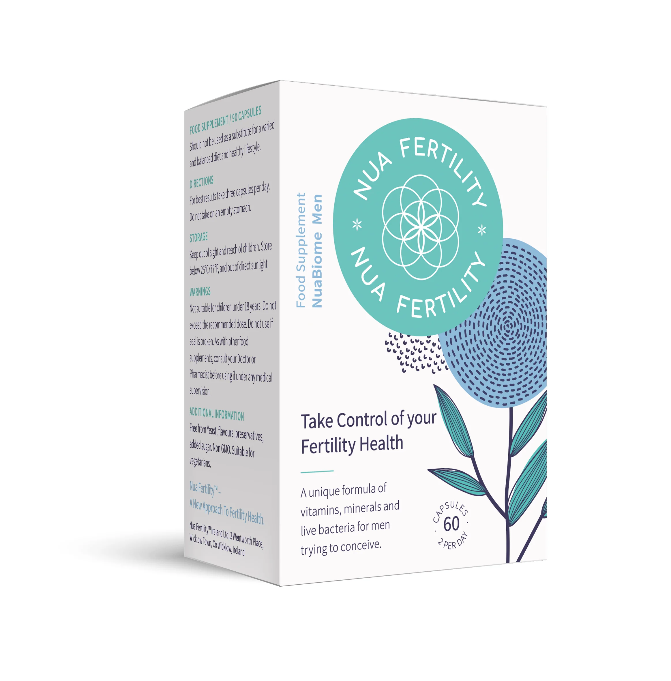Nua Fertility NuaBiome Men 60 Capsules