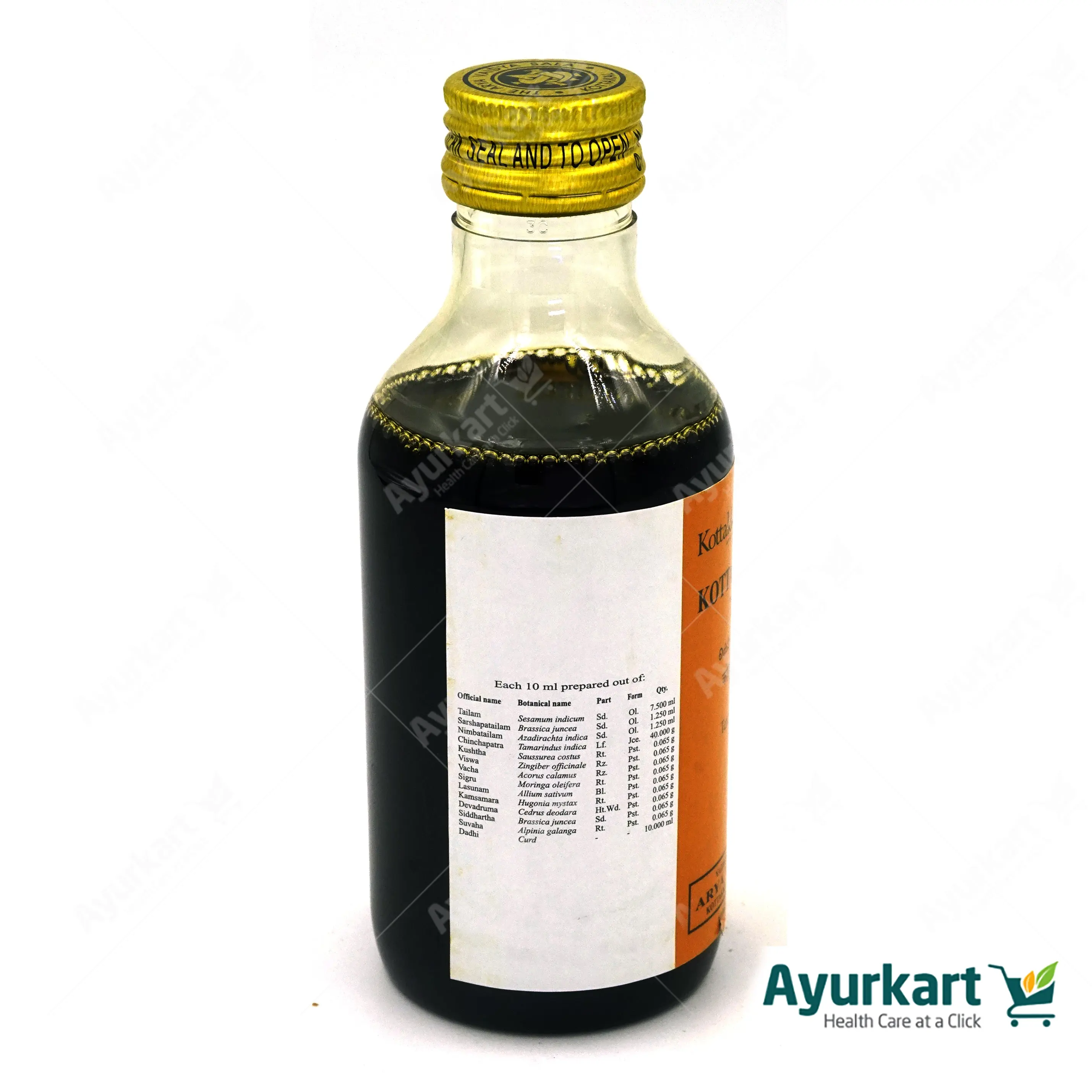 Kottamchukkadi Tailam - 200ML - Kottakkal - DragonVitality
