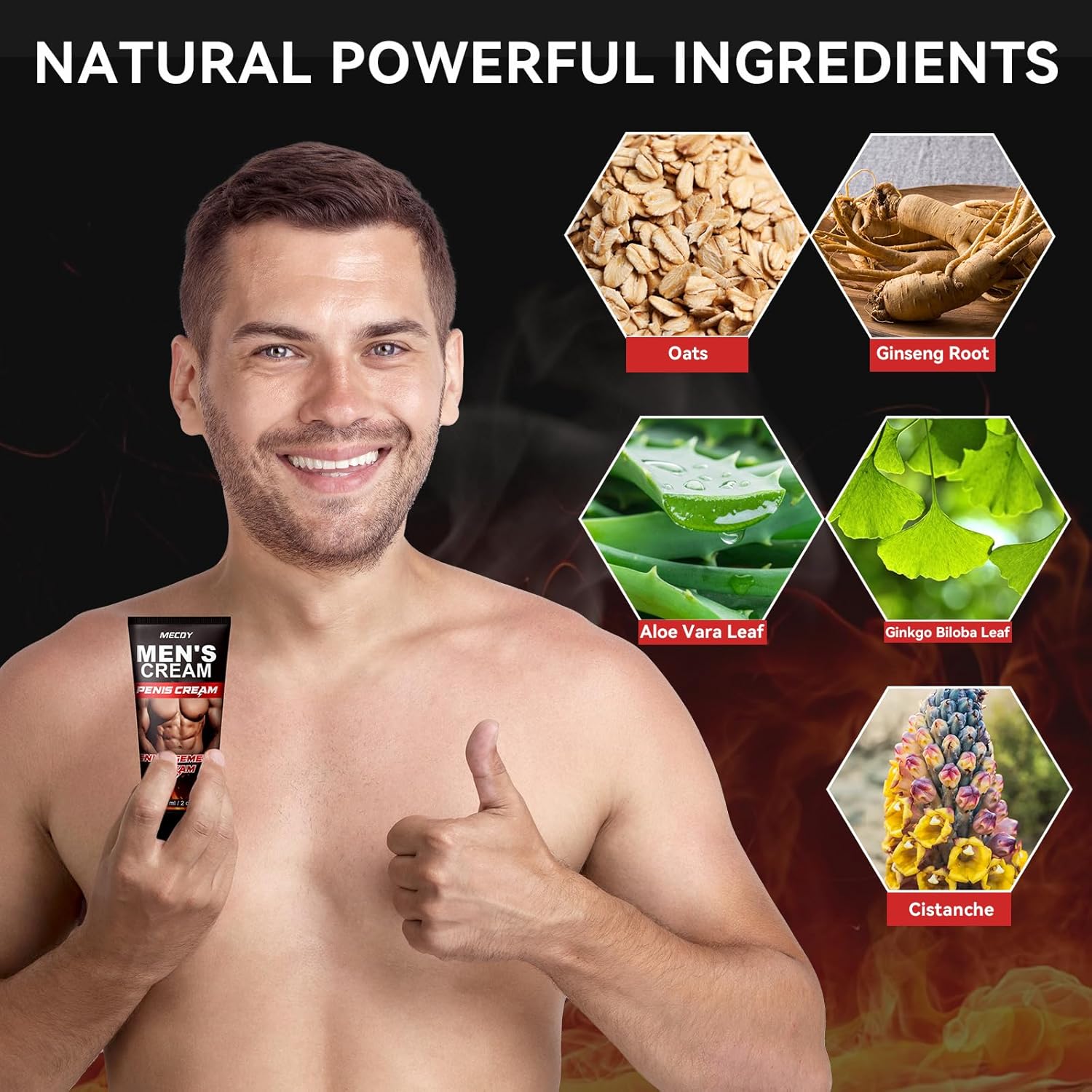 MECDY Male Enhancement Cream, Male Enhancing Supplement, PenisGrowth Enlargement Cream, Increase Length & Girth, Thicker Longer Strong for Male, 60ml - DragonVitality