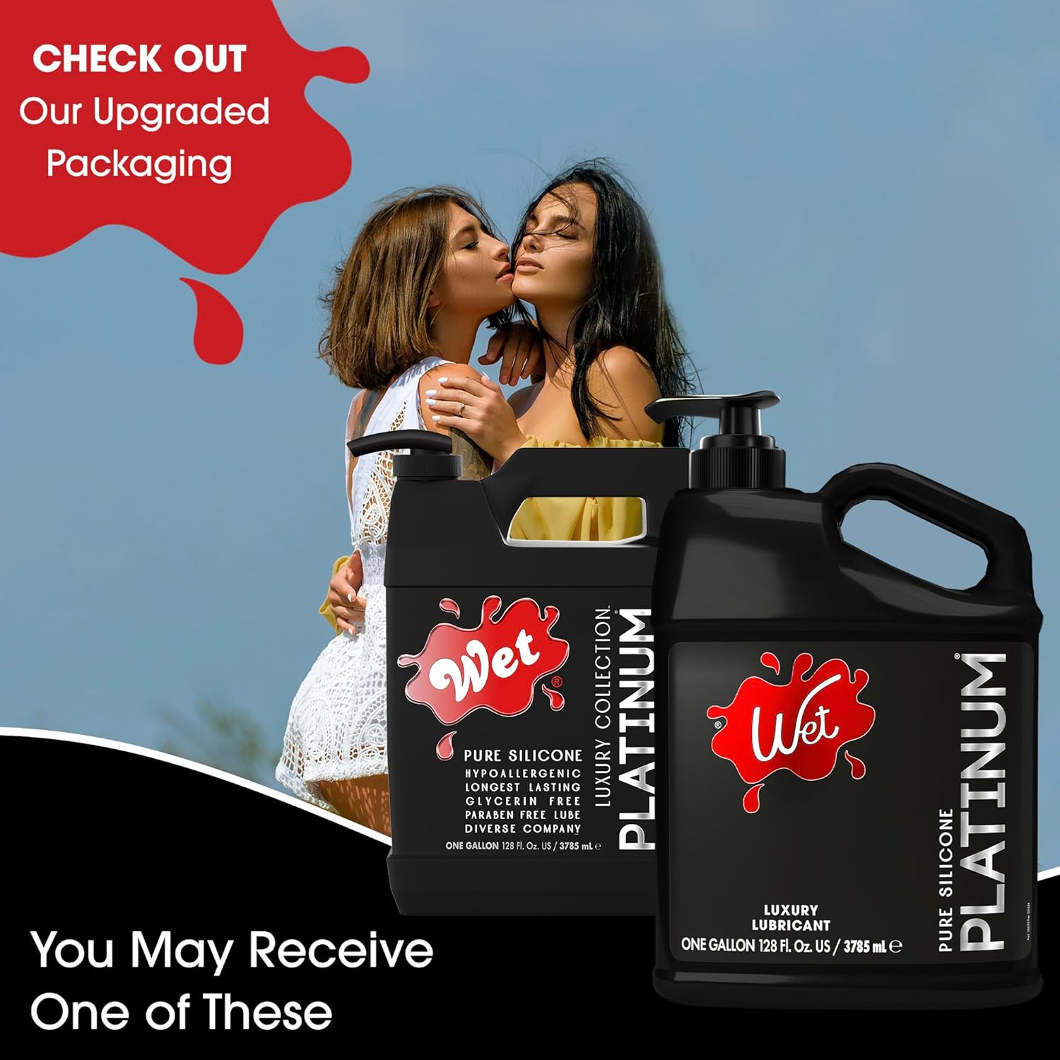 Wet Platinum Silicone-Based Personal Lubricant | Ultra Smooth, Super Slick, Hypoallergenic, Long-Lasting Performance, Waterproof Formula| Lube for Men, Women & Couples, 4.2 fl oz - DragonVitality