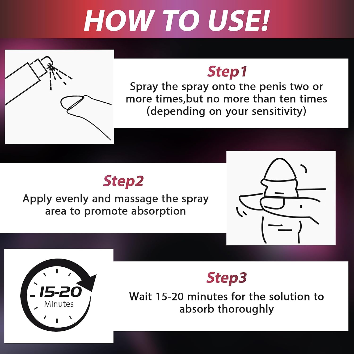 Sexual-Enhancer Delay-Spray desensitizing lube for - Men for Men to Last Longer in Bed Desensitizing - Increase Duration - DragonVitality